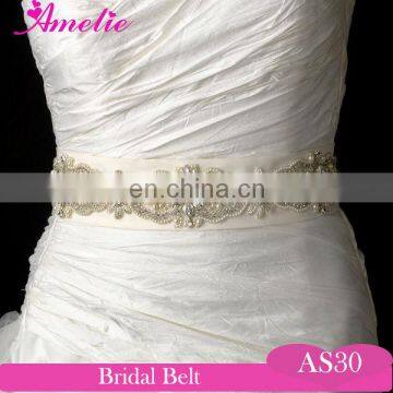 Pearl And Rhinestone Bridal Waist Belt