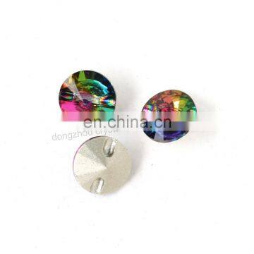 DZ-3119 Pointed Sew on Rivoli Glass Buttons for Clothing photo-5