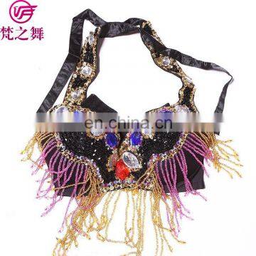 YD-023 Fashion Butterfly Design Beaded and Sequins Belly Dance Bra photo-3