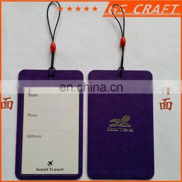 Round pu Luggage Tag