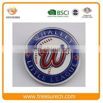 Shinny Nickel Eco-friendly Enamel Metal Badge With Epoxy Resin