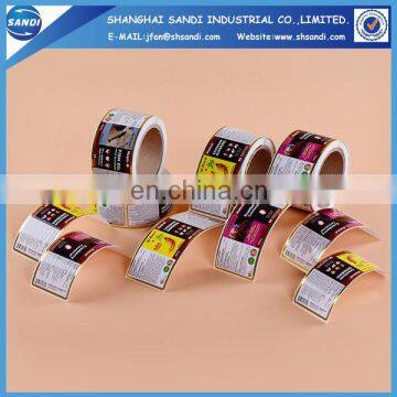 customized full color paper adhesive label printing