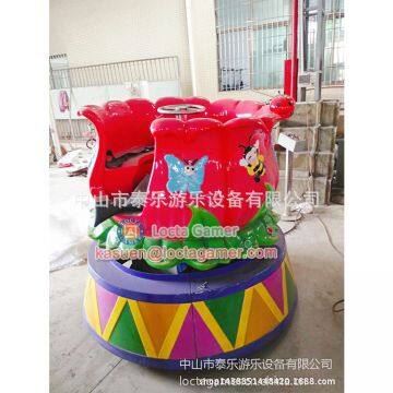 Zhongshan Amusement China Equipment Rotating Coffee Cup Mini Revolving 4 Seat Rose Cup Hot Sale Game Machine, Kiddie photo-4
