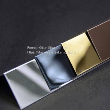 Hot sale decorative stainless steel angle l shaped tile trim