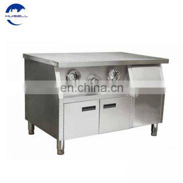 Stainless Steel Center Island Work Bench For Fast Food Restaurant photo-2