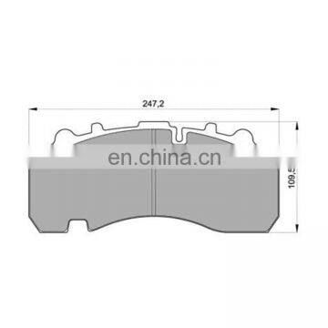 European Heavy Duty Truck Parts Brake Pad Used For BPW OEM WVA29167