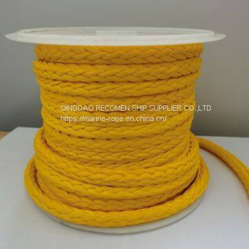 Recomen supply good strength 12 strand  6mm uhmwpe  rope for marine