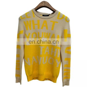 DiZNEW Wholesale Acrylic Pullover Mens Custom Sweater Printing