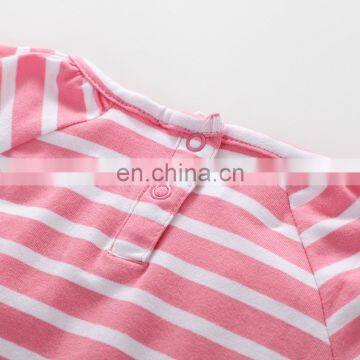 Pink Stripe Dress And Leggings Girl Summer Outfit Kids Clothing Baby Clothes photo-2