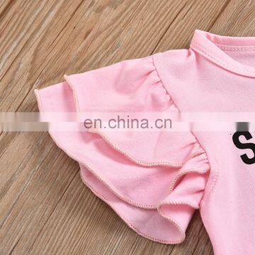 Short Sleeve Pink Top Matching Leopard Pattern Shorts and Headband 3pcs Beautiful Baby Girl Boutique Summer Suit photo-2