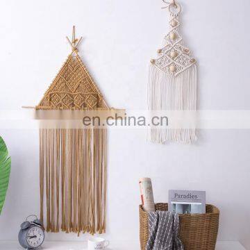 Boho style wall tapestry handmade cotton rope macrame wall hanging home decoration