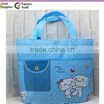 cheapest 80g non woven kids promotional shopping bag