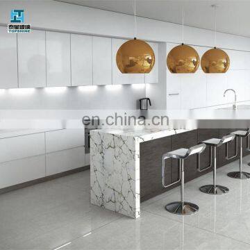 China supplier white color back painted lacquered glass splashback kitchen