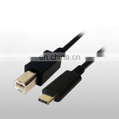 USB 3.0 Type C Male to B/M Cable, nickel plated connectors, black molding