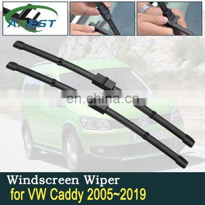 Car Wiper Blade for Volkswagen VW Caddy 2K 2005~2019 Front Windscreen Windshield Wipers Car Stickers 2007 2010 2012 2015 2016