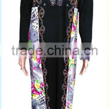 ITY elatic material 2015 Ladies Islamic dress kaftans jilbab MUSLIM ABAYA