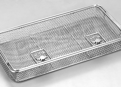 Perforated Stainless Steel Trays Instrument baskets with Wire Mesh Lids