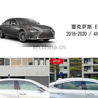 Chrome Door Visor Side Window Deflector Shade Sun Rain Shield Silver Strips Guard for Lexus ES200260300h photo-5