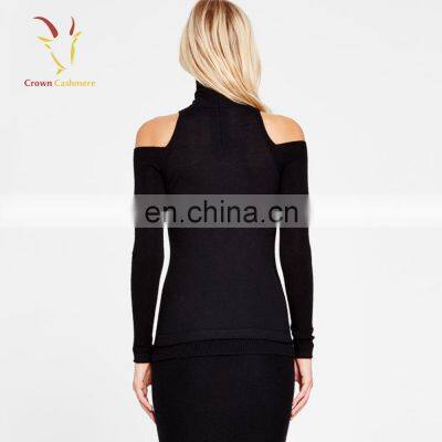 Вязаное платье изCashmereдля женщин с вырезом на плечах, сверхдлинное photo-2