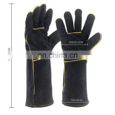 Cow Split Leather Kitchen Stove Cooking Baking Grill BBQ Heat Puncture Resistant Welding Gloves