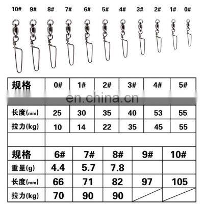 5pcs/bag Curved Pin Saltwater Swivel Fishing Gear Fishing Accessories Bearing Swing Swivel