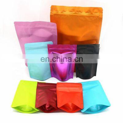 Frosted Matte Black Tea Stand Up Aluminum Foil Zipper Zip Lock Pouch Package bags for Doypack Mylar Storage Zip lock Food