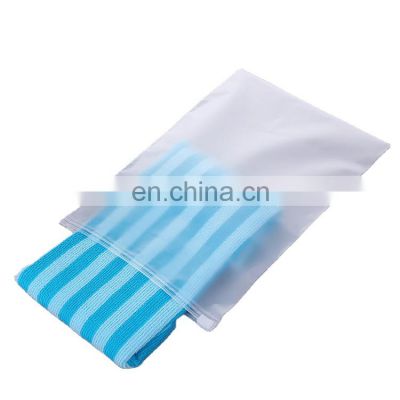 Custom Printing Frosted Transparent Plastic Poly Zip Lock Packaging Bags For Clothes