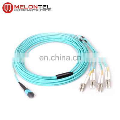 MT-D1000 Wholesale light blue MPO LC patch cord with LC-MPO male connector