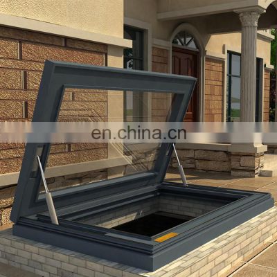 Aluminium electric skylight window Tempered glass roof skylight