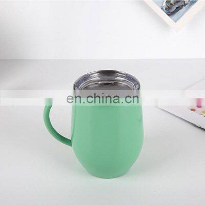 Best Selling 12oz Stainless Steel Egg Shaped Sublimation Wine Cup Mug Tumbler With Handle photo-5
