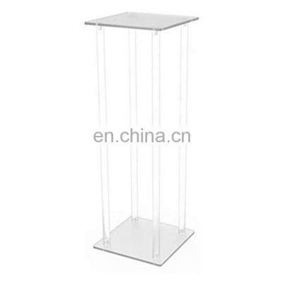 Acrylic Pedestal Cylinders For Wedding Party Event Decoration Flower Display Stand Clear Acrylic Plinth Pillar photo-2