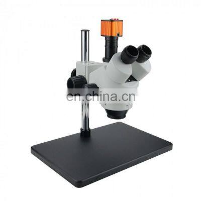 7X-45X Zoom PCB Repair Microscope Camera Trinocular 16MP Stereo Microscope with Universal Bracket