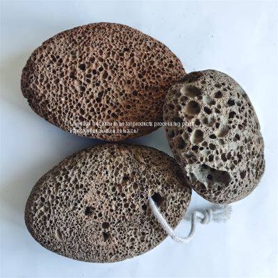 Wholesale Volcanic Stone Double-sided Grinding Foot Stone Grinding Foot Tool Rope Wrapped Oval Grinding Foot Stone photo-5