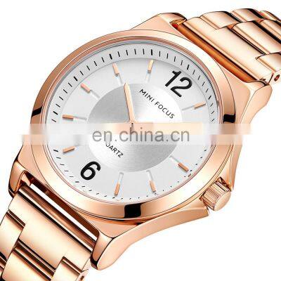 MINI FOCUS 0308L Women Watches Brand Luxury Fashion Casual Quartz Ladies Watch Waterproof Rose Gold Stainless Steel Wristwatch