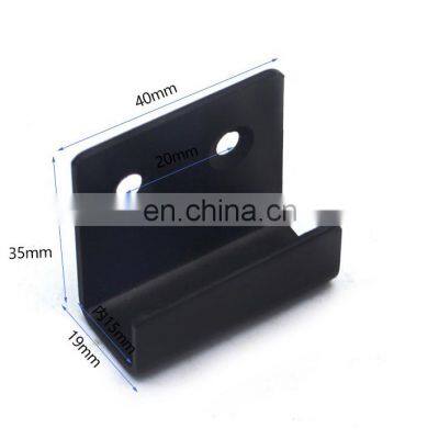 Dinite Black Ceramic Tile Hanging Code Hook Wall Hanging Fixed Hook Display Ceramic Tile Accessories Square Hook Thickening photo-2