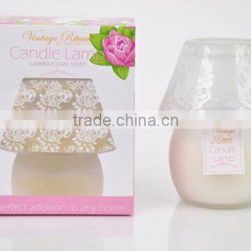 400g Scented Candle with glass Jar and lid ,Home Decorative wax candle jar, gift set SA-2079