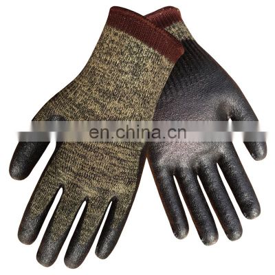 Aramid Fiber Steel Fire Proof Heavty-Duty Nitrile Glass Handling Anti Cut Resistant Safety Work Gloves