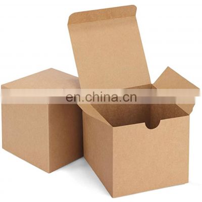 Custom size logo printing disposable kraft paper takeaway carton cake box paper lunch box