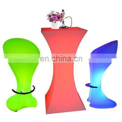 illuminated bar table with ice bucket event night club led light bar stool furniture high cocktail table chair set