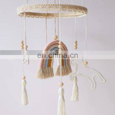 Hot Sale Boho Nursery Baby Mobile, Macrame Rainbow Mobile Unicorn Dreams Vietnam Supplier photo-4