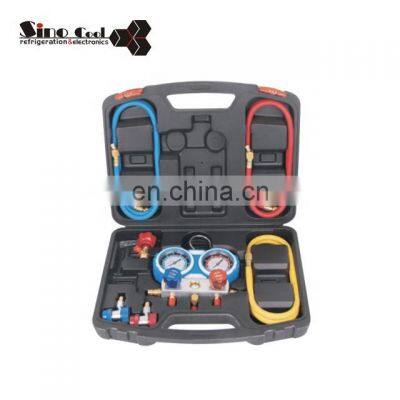 Refrigeration Kit AC Manifold Gauge Set Brass R134A Auto Service Kit photo-2