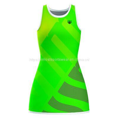 Vimost sublimated netball dress with strong elastic