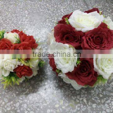 Silk artificial flower ball for wedding decoration wholesale