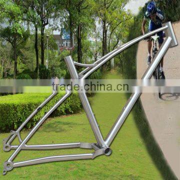 Newest model 142*12 thru axle 26erX4.8 tires China mtb titanium alloy frame with twin top tube