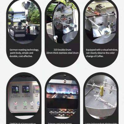 Weizen-Kaffeebohnenröster, elektrisch oder gasbeheizt, Erdnuss- und Nussröster, Maisröster, Kaffeeröstemaschine, Ölherstellungs-Produktionslinienausrüstung photo-3