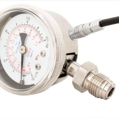 50MM radial EP class ultra high purity double electric contact pressure gauge