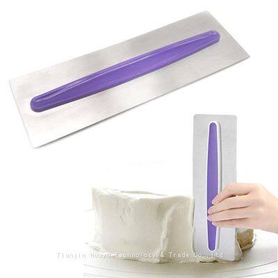 Stainless Steel Cake Icing Smoother Polisher Frosting Cream Comb Fondant Cake Decorating Scraper