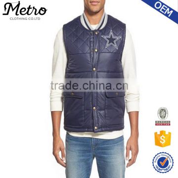 2015 OEM Custom Cheap Fashion Quilted Mens Nylon Vest