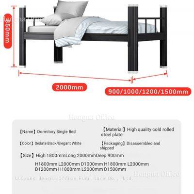 OEM Custom HN-SMB20-S Single Metal Bed Supplier | Powder Coated Steel Bed | for Modern Hostel photo-5
