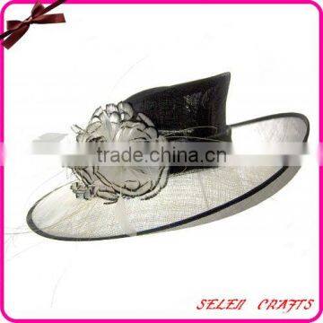 2012 New Design Black&White Sinamy Wedding Hat